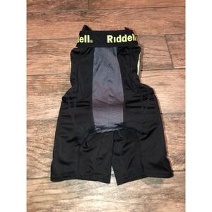 Boys Riddell Football Girdle Padded Compression Shorts Black Youth Medium